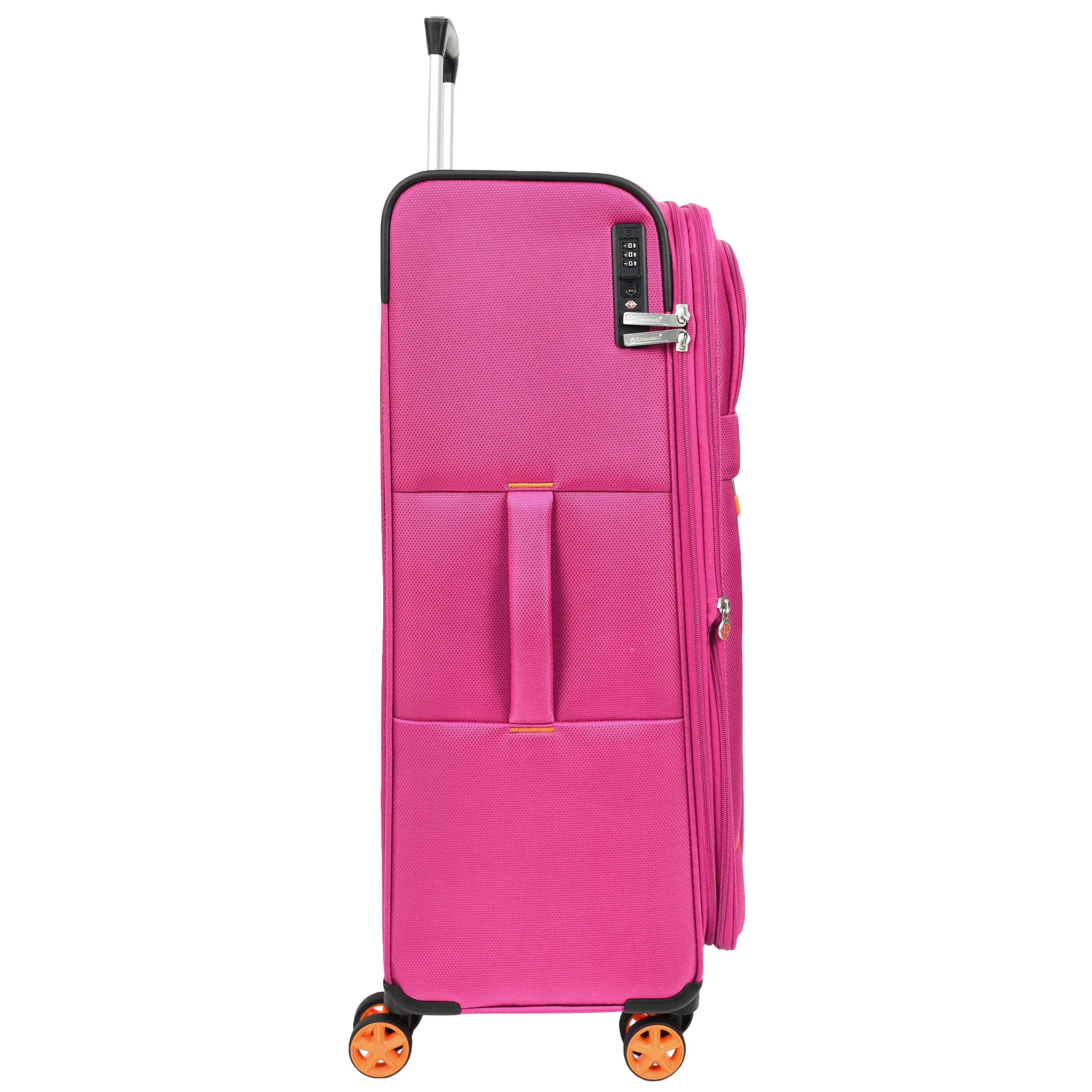 4 Wheel Soft Suitcases Lightweight Expandable Luggage TSA Lock Travel Bags Trivial Pink