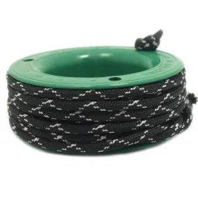 550 PARACORD MINI SPOOL - BLACK WITH PINKISH WHITE