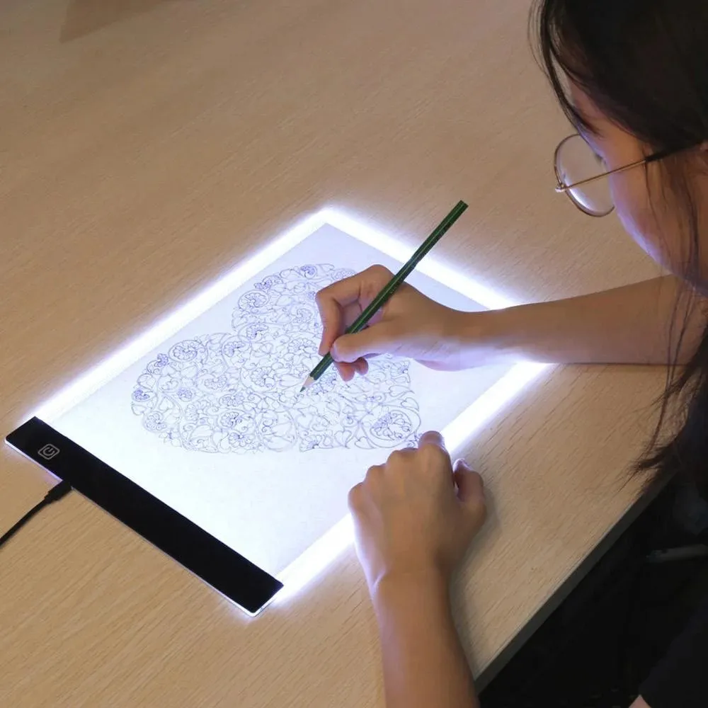 A4 LED Acrylic Drawing Board - Ultra Thin Dimmable Tracing Light Box