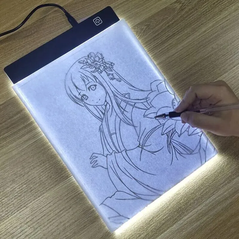 A4 LED Acrylic Drawing Board - Ultra Thin Dimmable Tracing Light Box