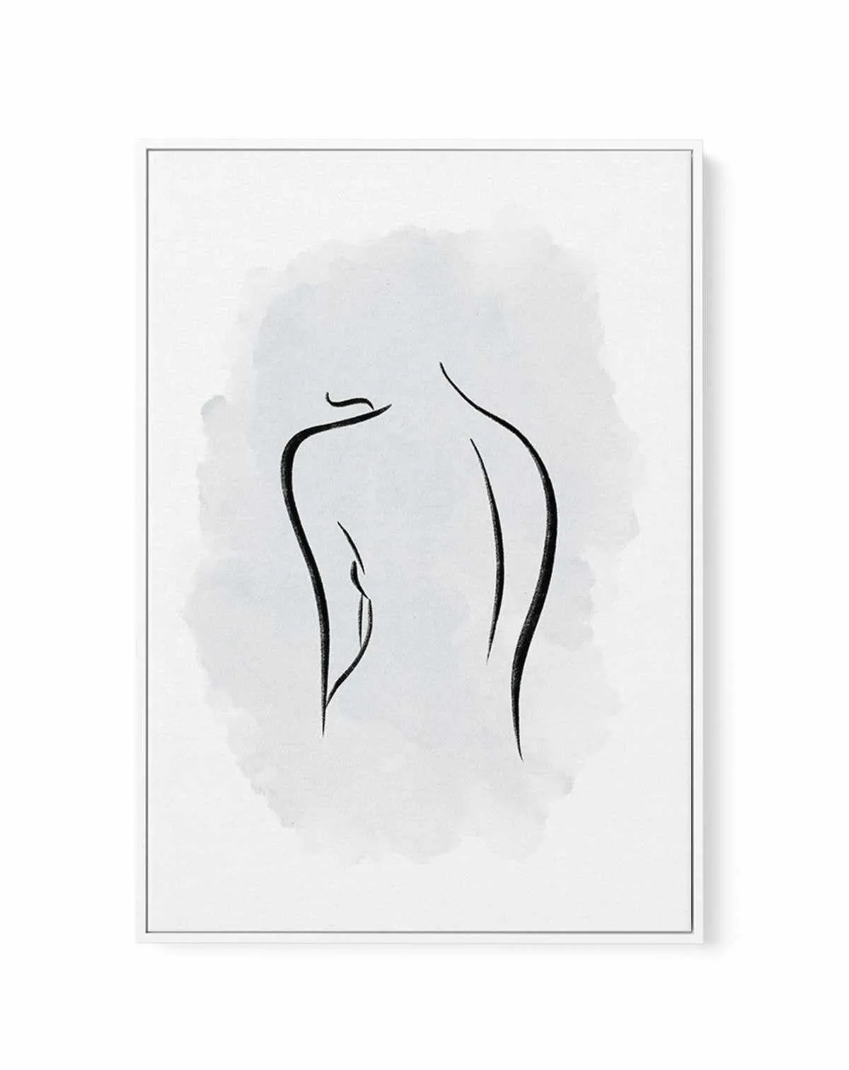 Abstract Body I | Periwinkle Blue | Framed Canvas Art Print