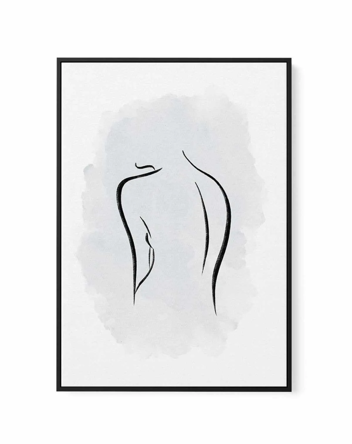 Abstract Body I | Periwinkle Blue | Framed Canvas Art Print