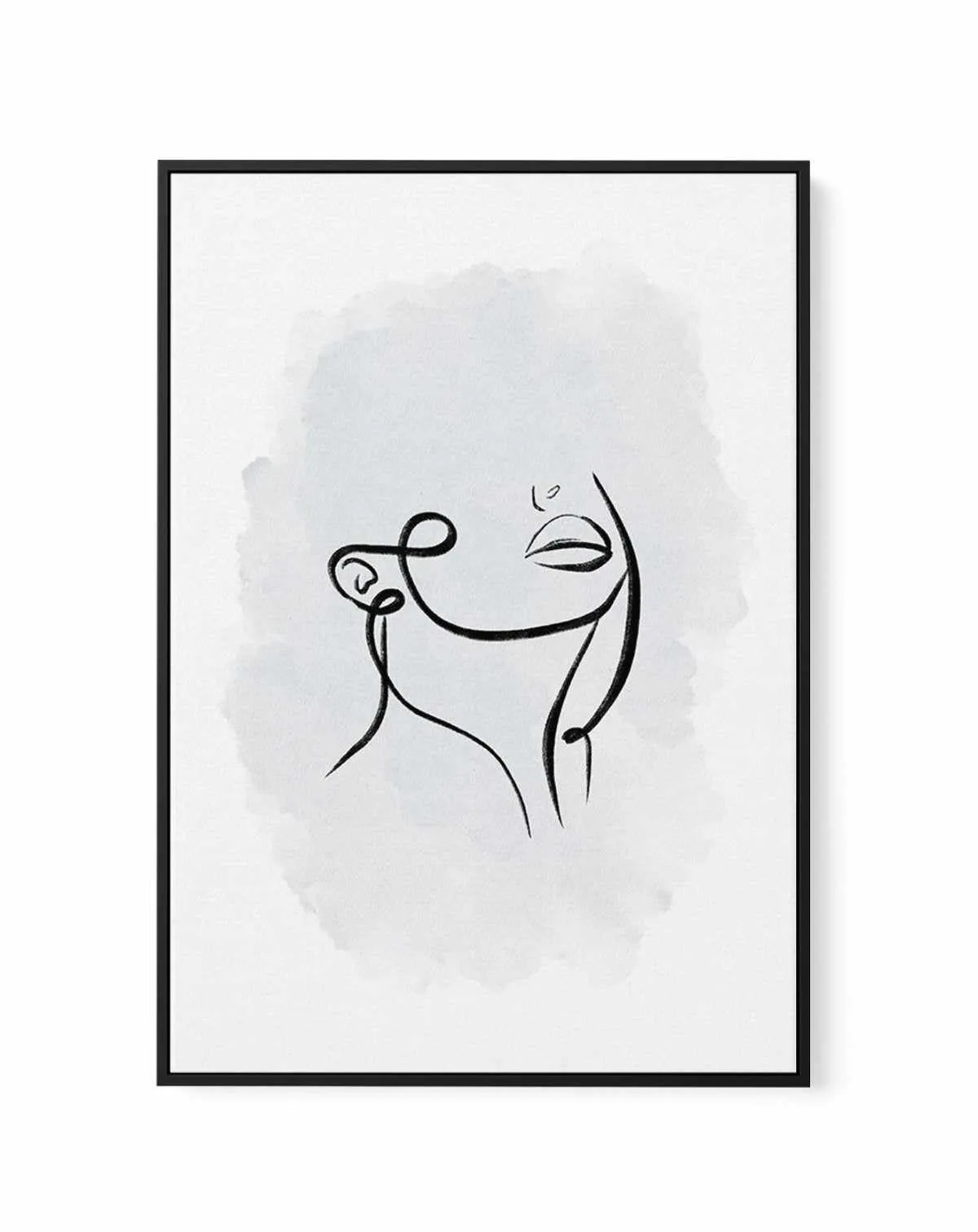 Abstract Body III | Periwinkle Blue | Framed Canvas Art Print