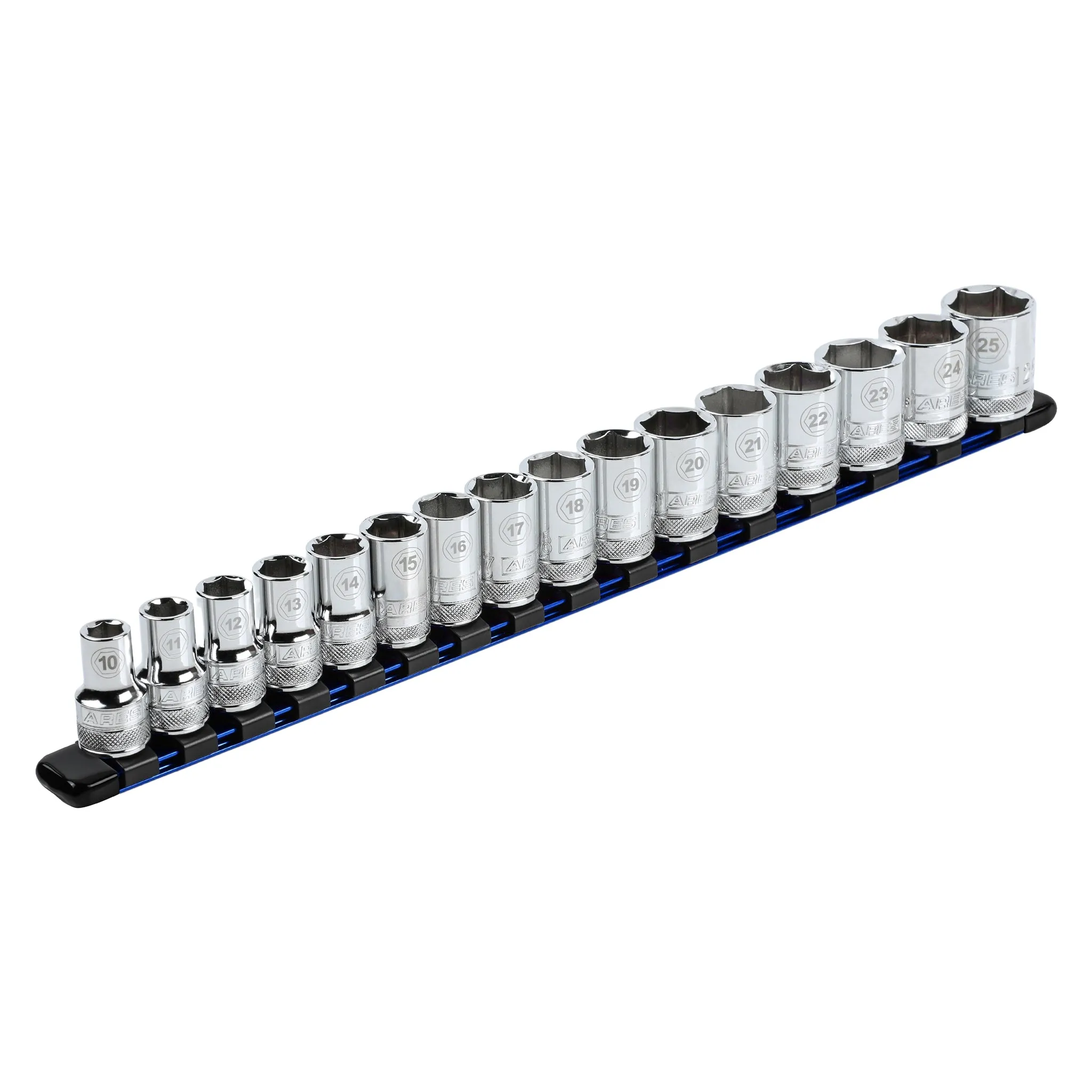 ARES 60044 - 1/2" Drive Blue Aluminum Socket Rail