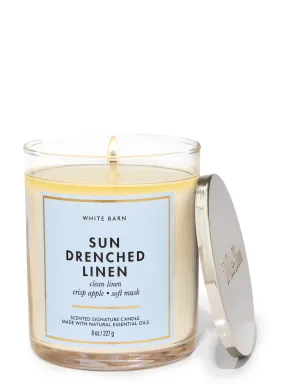 Bath & Body Works Sun-drenched Linen Signature Single Wick Candle 227g