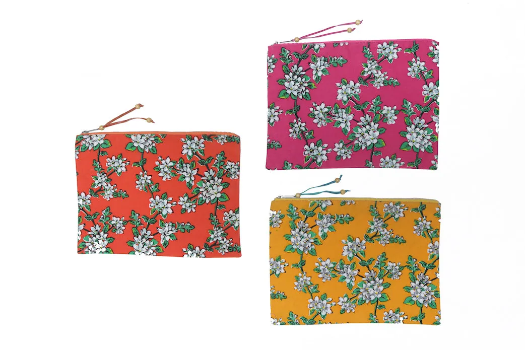 Beach Clutch - Saffron Almond Blossom