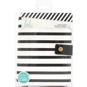 Black and White Stripe Classic Undated Planner