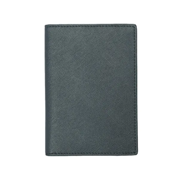 Black Grained Leather RFID Passport Holder 黑色真牛皮RFID安全防盜護照證件套 CH19015