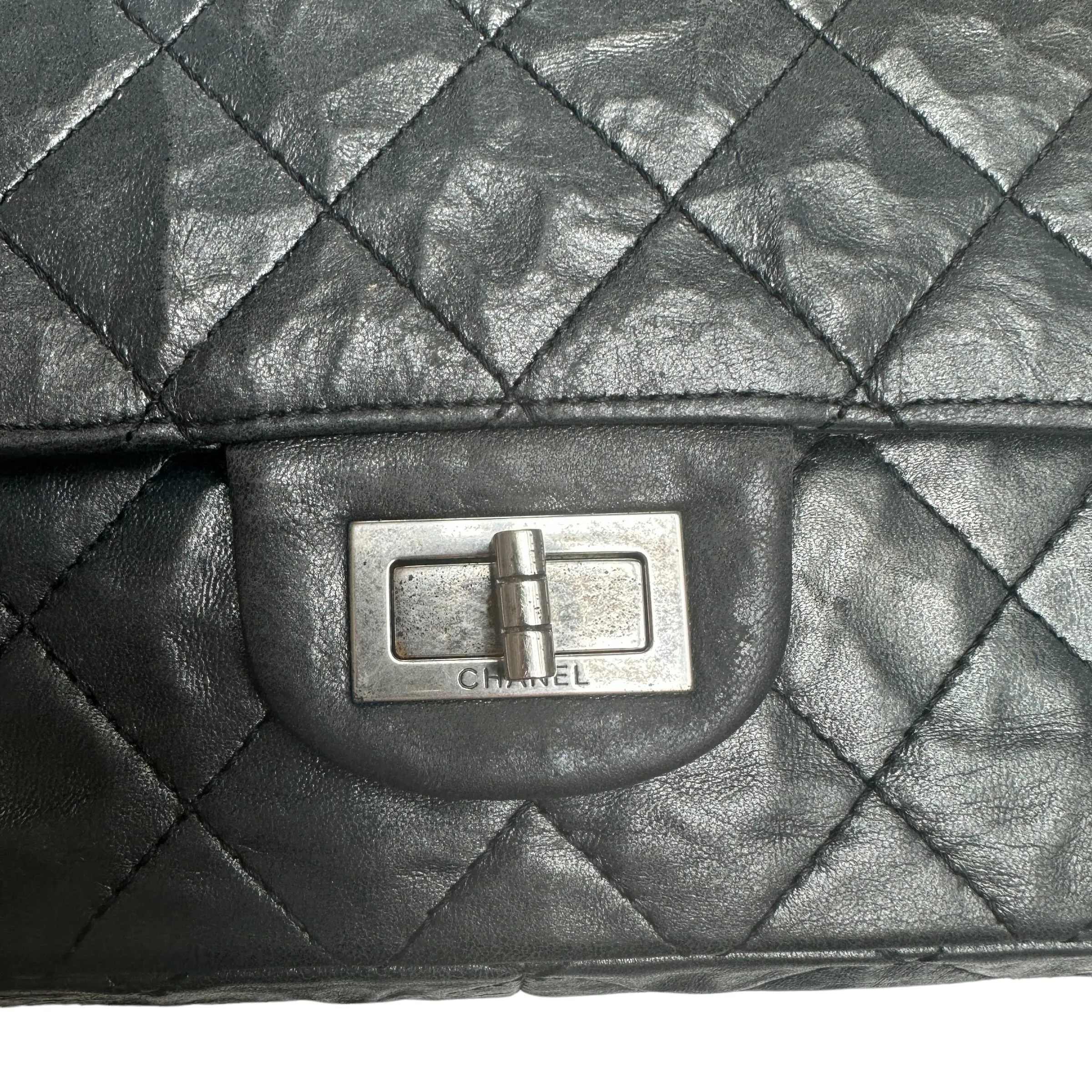 Black Reissue Double Flap Bag