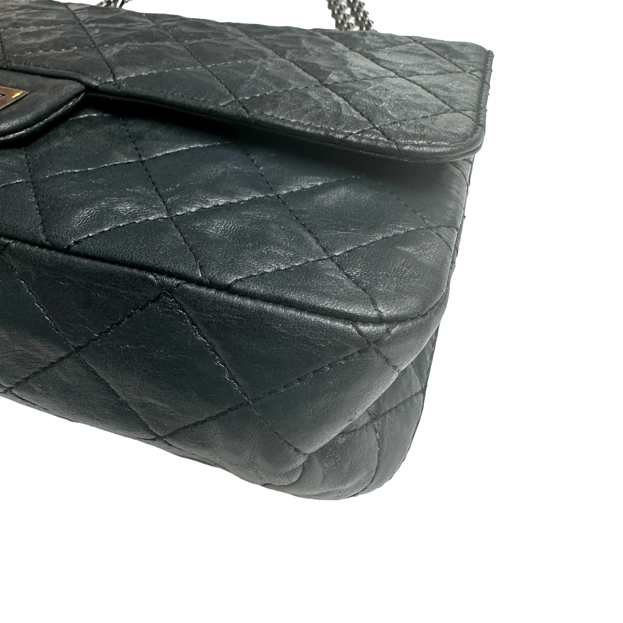 Black Reissue Double Flap Bag