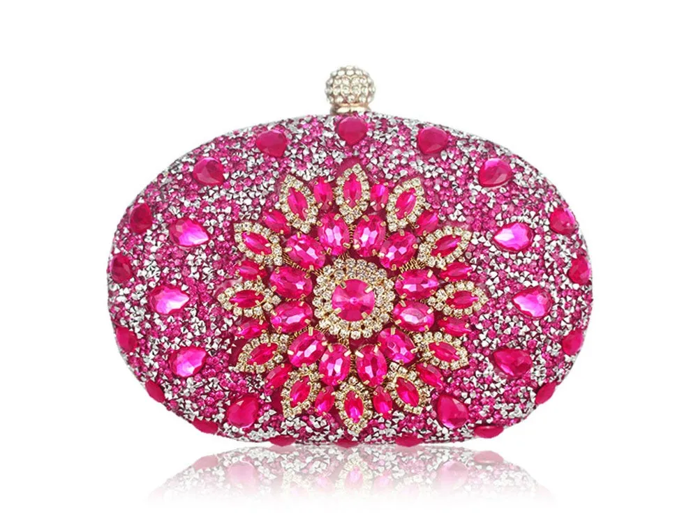 Bling Rhinestones Women Evening Clutch Bag Wedding Crystal Handbag