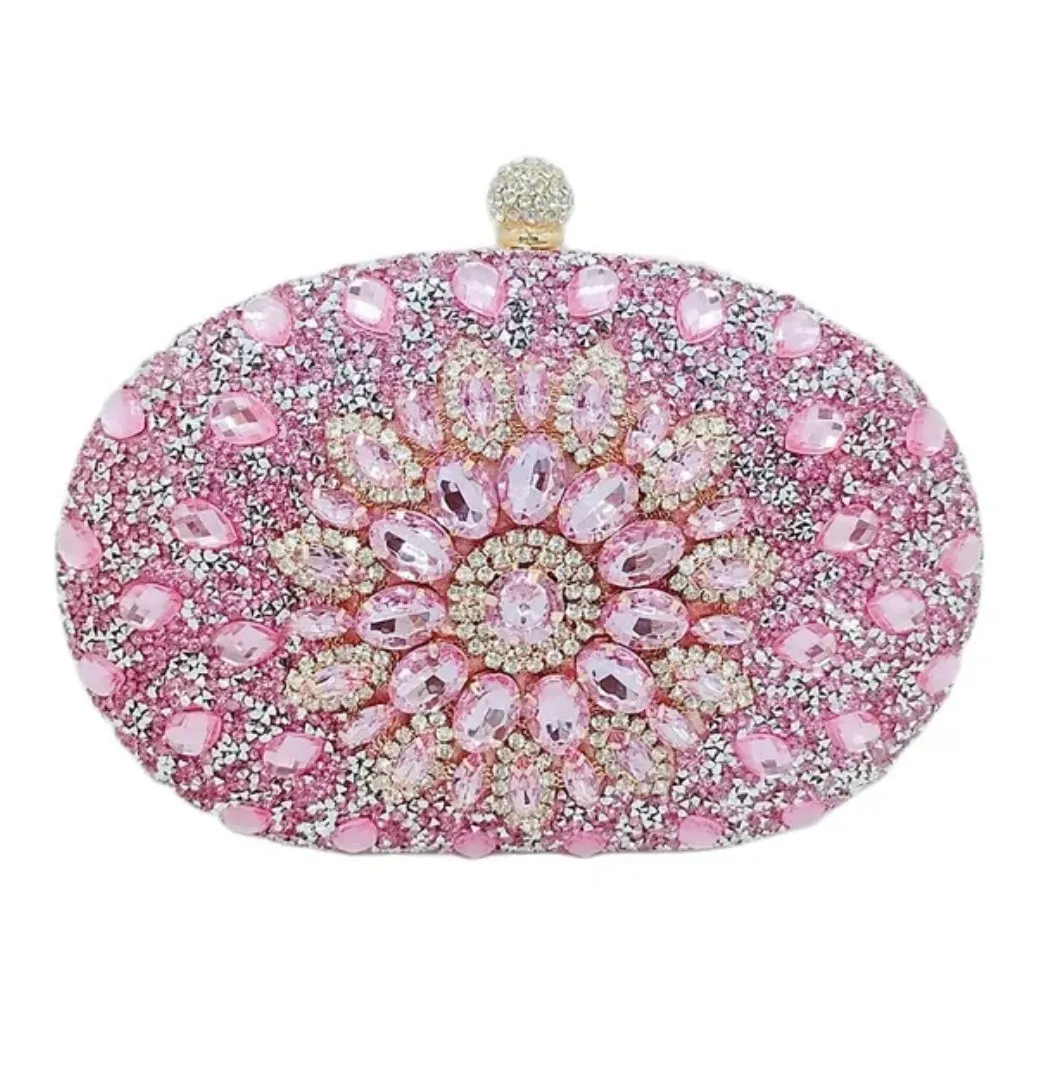 Bling Rhinestones Women Evening Clutch Bag Wedding Crystal Handbag