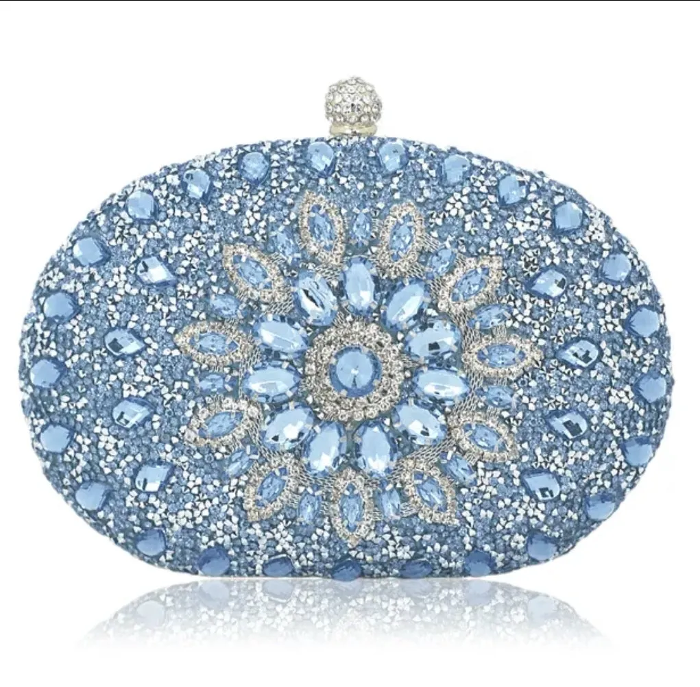 Bling Rhinestones Women Evening Clutch Bag Wedding Crystal Handbag