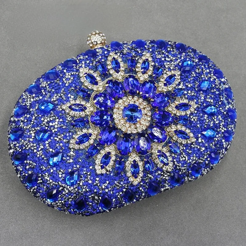 Bling Rhinestones Women Evening Clutch Bag Wedding Crystal Handbag