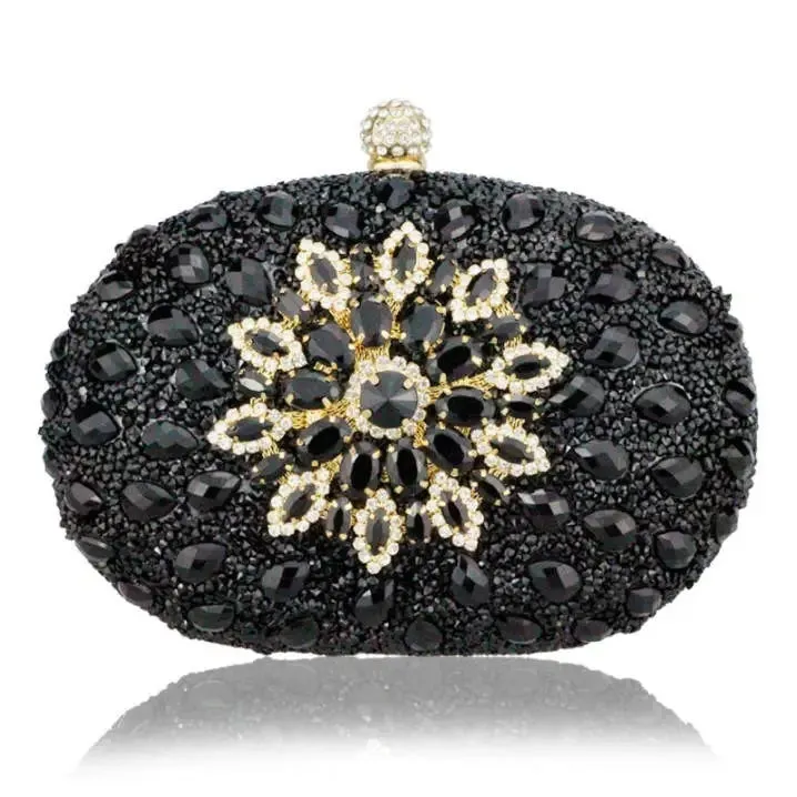 Bling Rhinestones Women Evening Clutch Bag Wedding Crystal Handbag