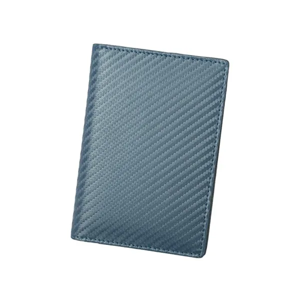 Blue Grained Leather RFID Passport Holder 藍色真牛皮RFID安全防盜護照證件套 CH19016