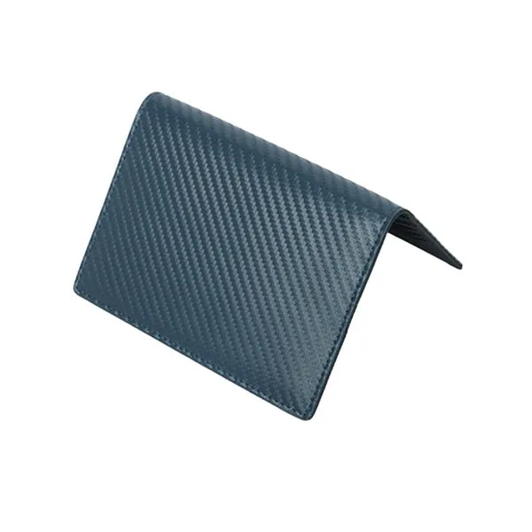 Blue Grained Leather RFID Passport Holder 藍色真牛皮RFID安全防盜護照證件套 CH19016