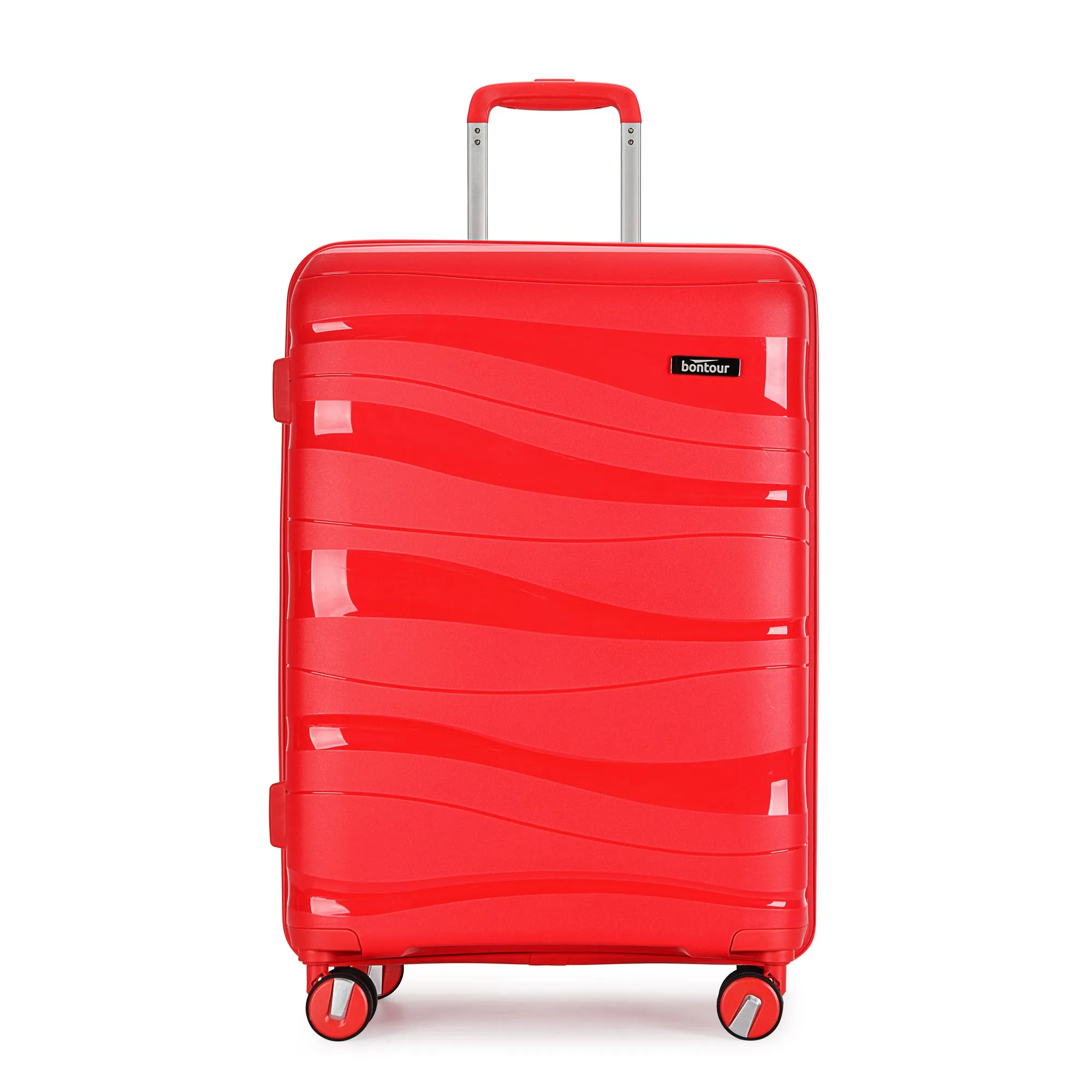 BONTOUR "Flow" 4-wheel suitcase 76x51x31 cm with TSA lock, size L, red