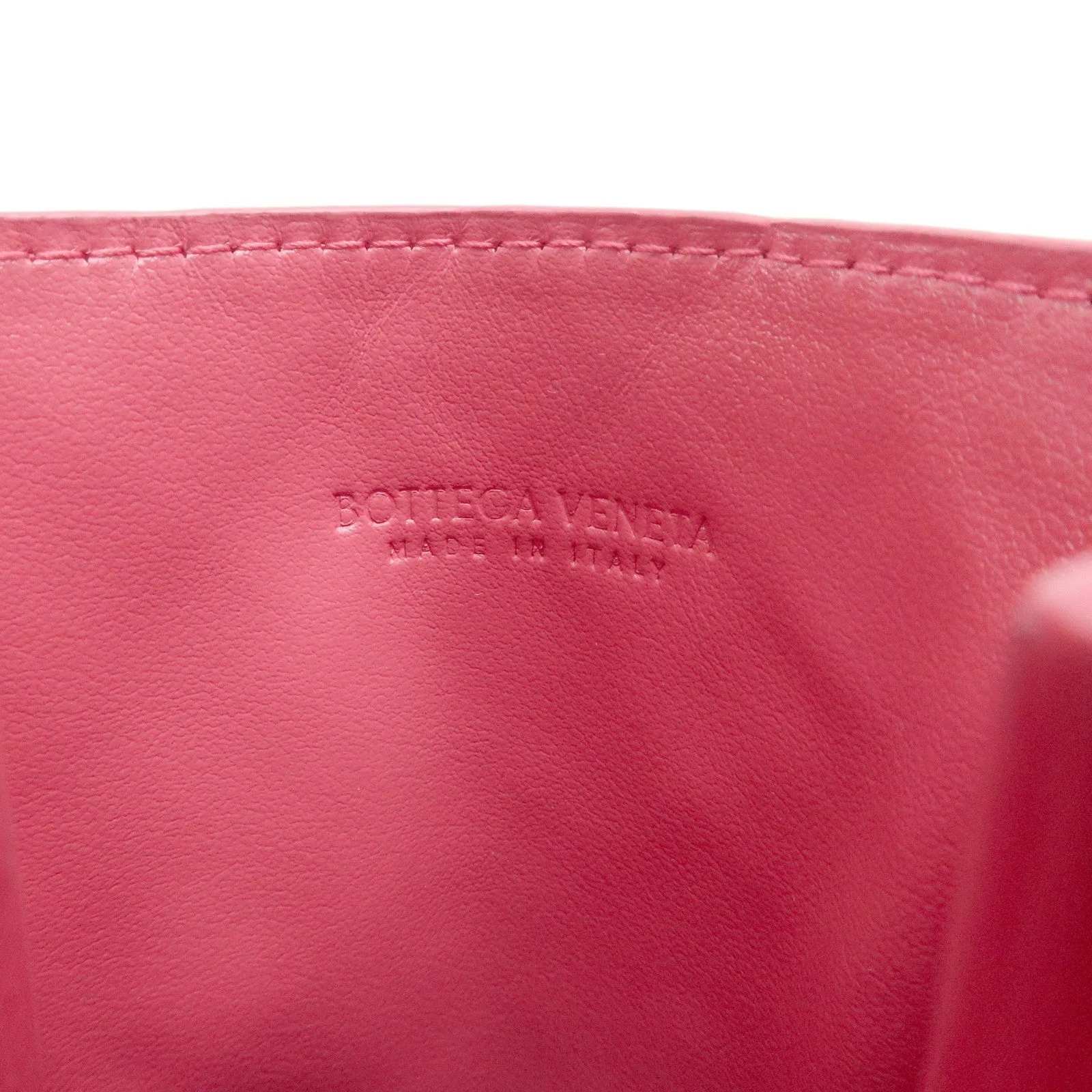 BOTTEGA VENETA Intrecciato Leather Shoulder Bag Pink 709279