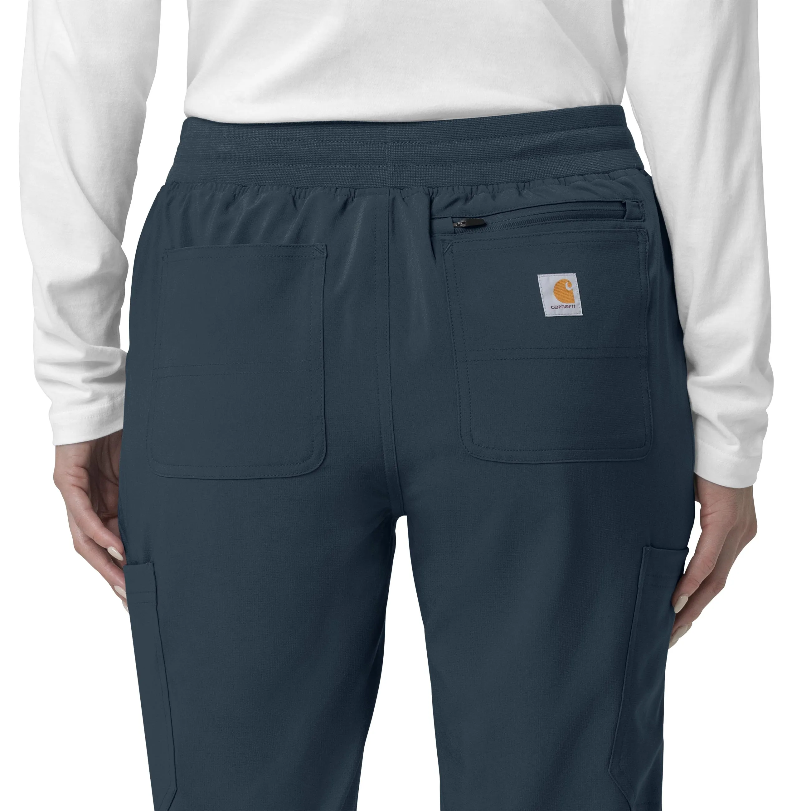 Carhartt Force Cross-Flex Women's Cargo Jogger Scrub Pant - Navy