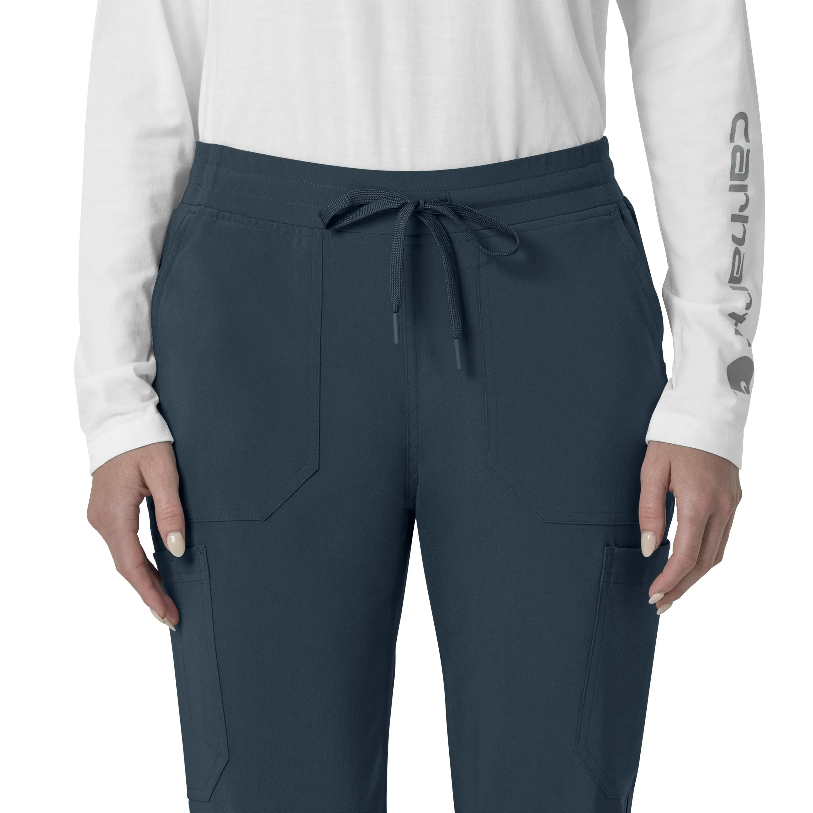 Carhartt Force Cross-Flex Women's Cargo Jogger Scrub Pant - Navy