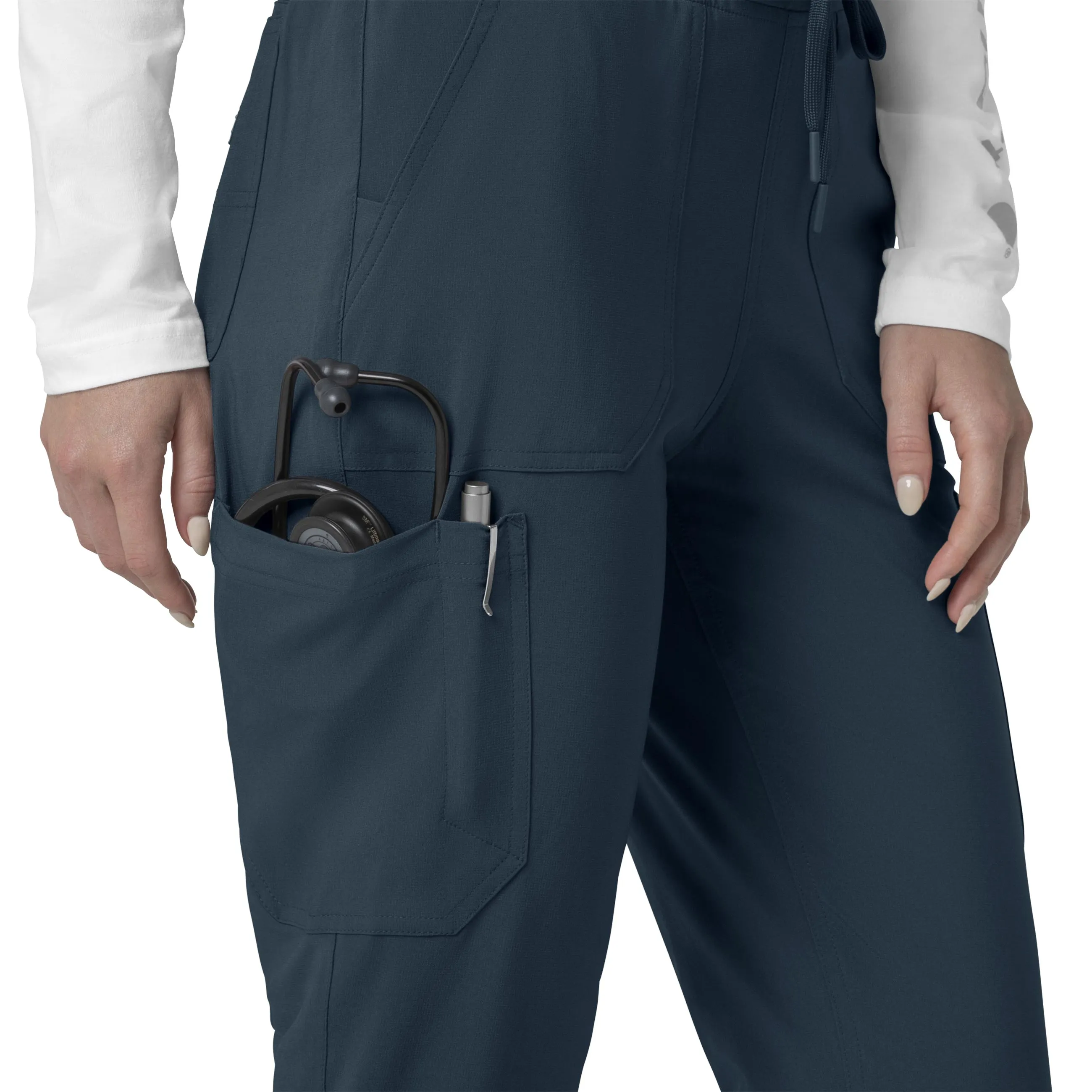 Carhartt Force Cross-Flex Women's Cargo Jogger Scrub Pant - Navy