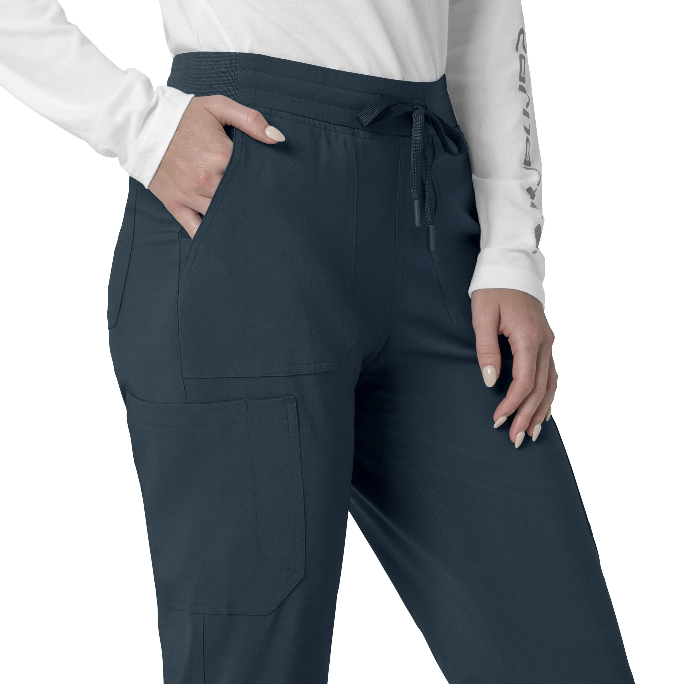 Carhartt Force Cross-Flex Women's Cargo Jogger Scrub Pant - Navy