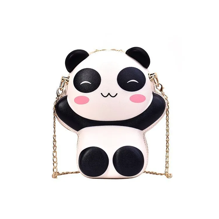 Cartoon chain panda shoulder bag