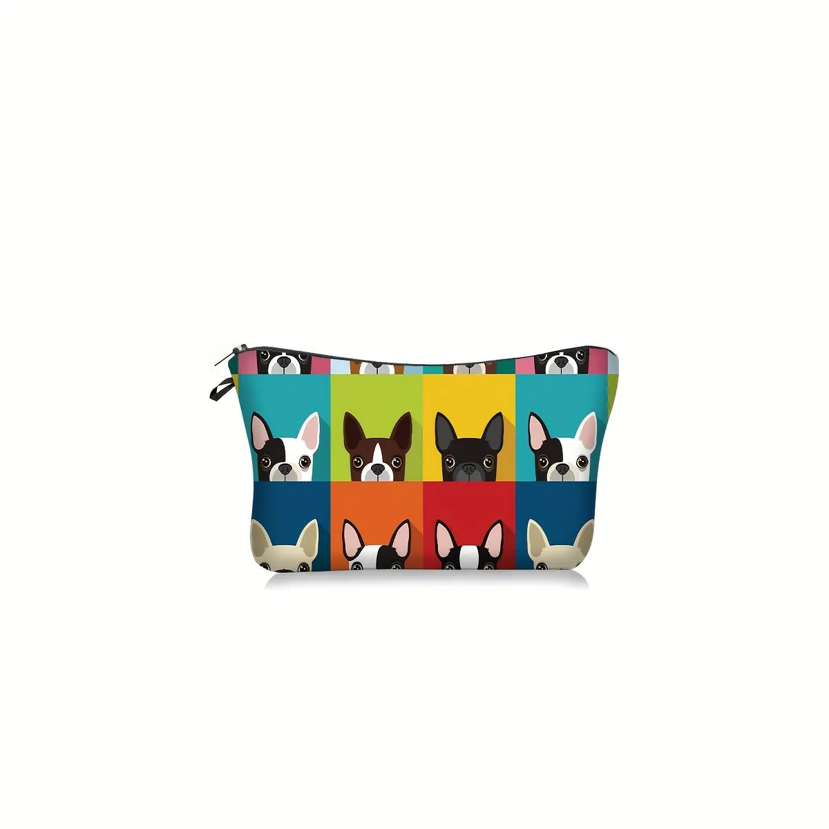 Cartoon Dog Print Makeup Bag Stylish Portable Travel Storage