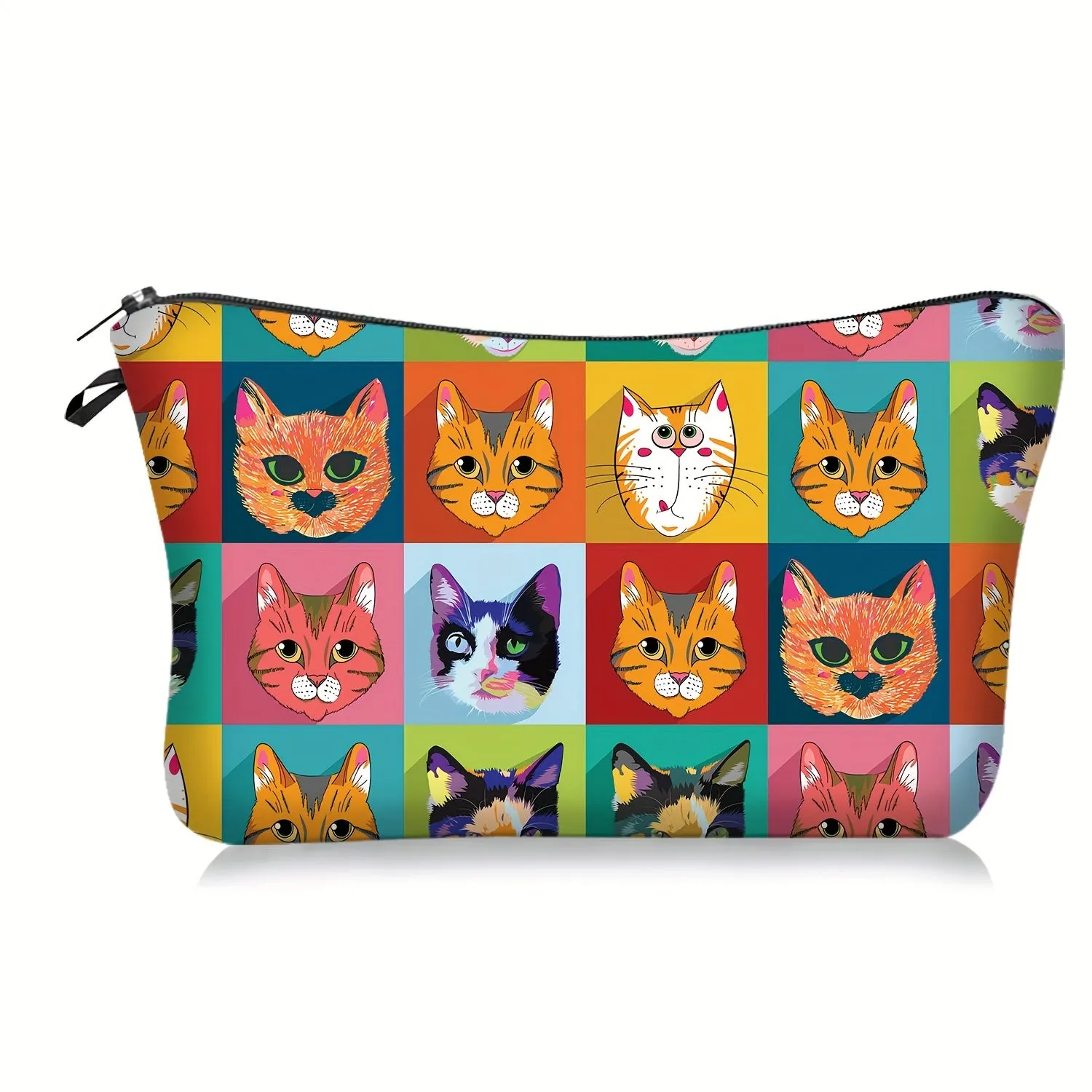 Cartoon Dog Print Makeup Bag Stylish Portable Travel Storage