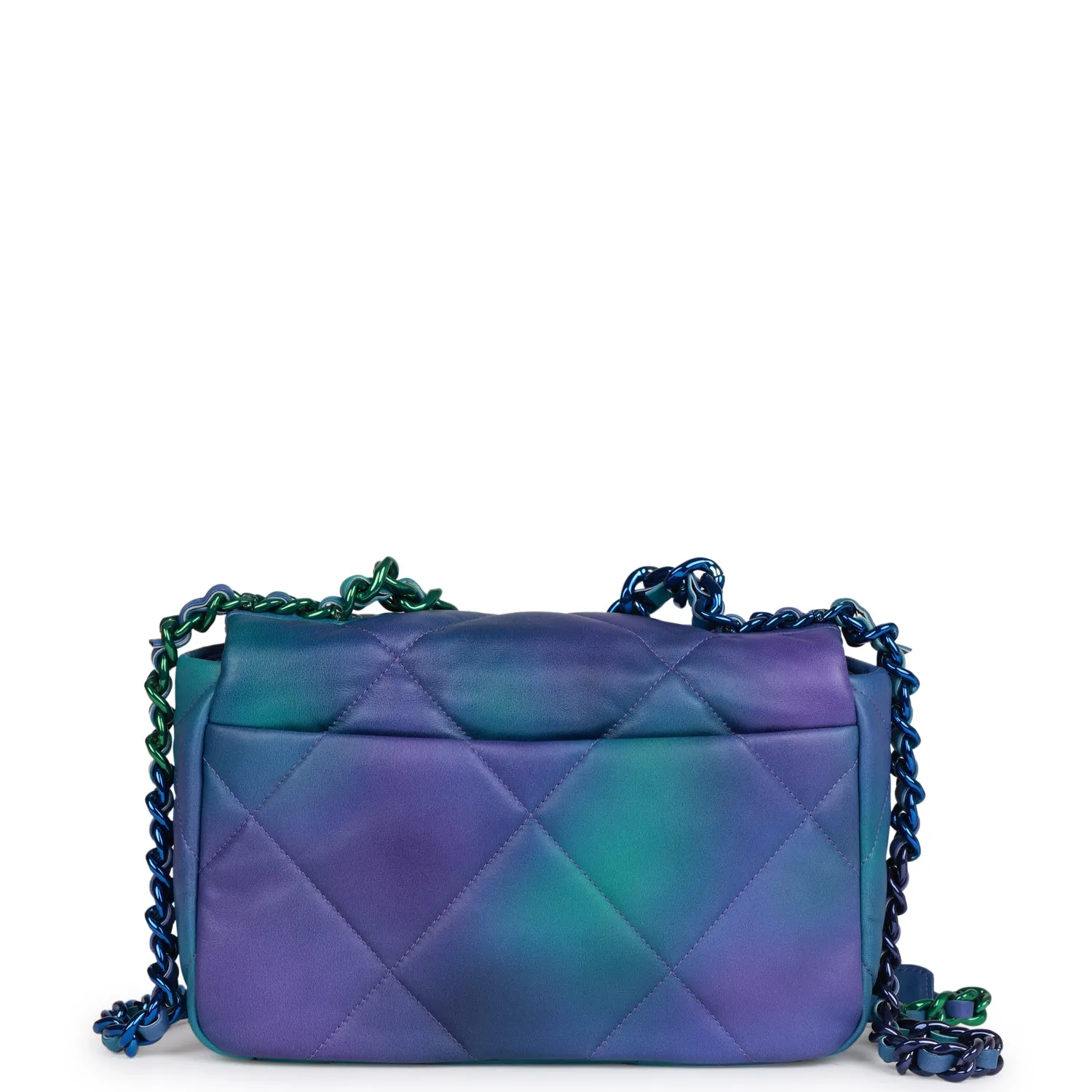 Chanel Medium 19 Flap Bag Tie Dye Calfskin Rainbow Hardware