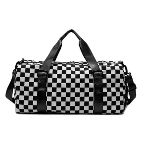 Checkered Weekender Travel Luggage Tote Bag