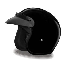 DC1-A D.O.T. Daytona Cruiser Helmet - Hi-Gloss Black