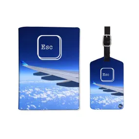 Designer Passport Cover and Luggage Tag Set - Esc