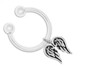 Double Angel Wings Religious Key Chains