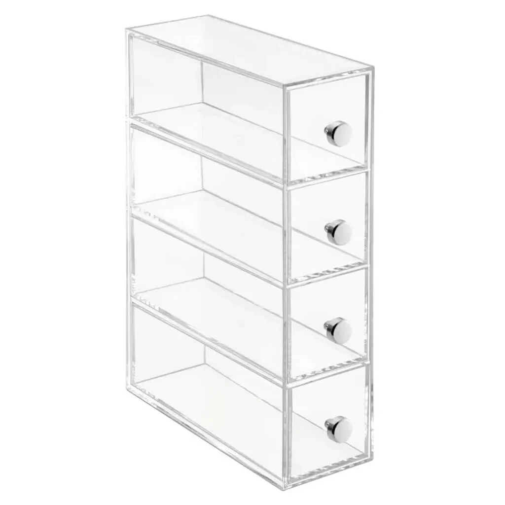 Drawers Tower 4 Drawer Flip Clear