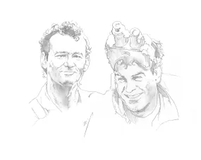 Drawing of Peter and Ray