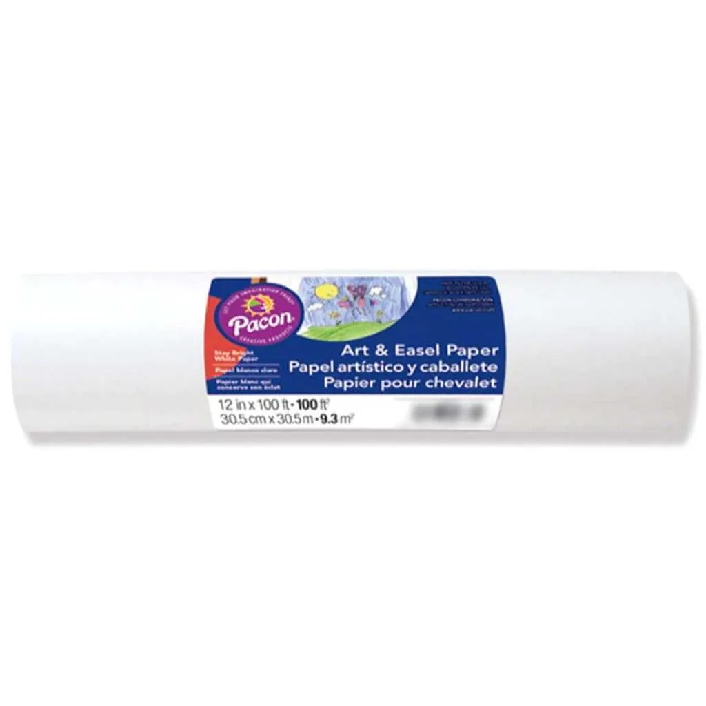 Easel Roll White 12in X 100in