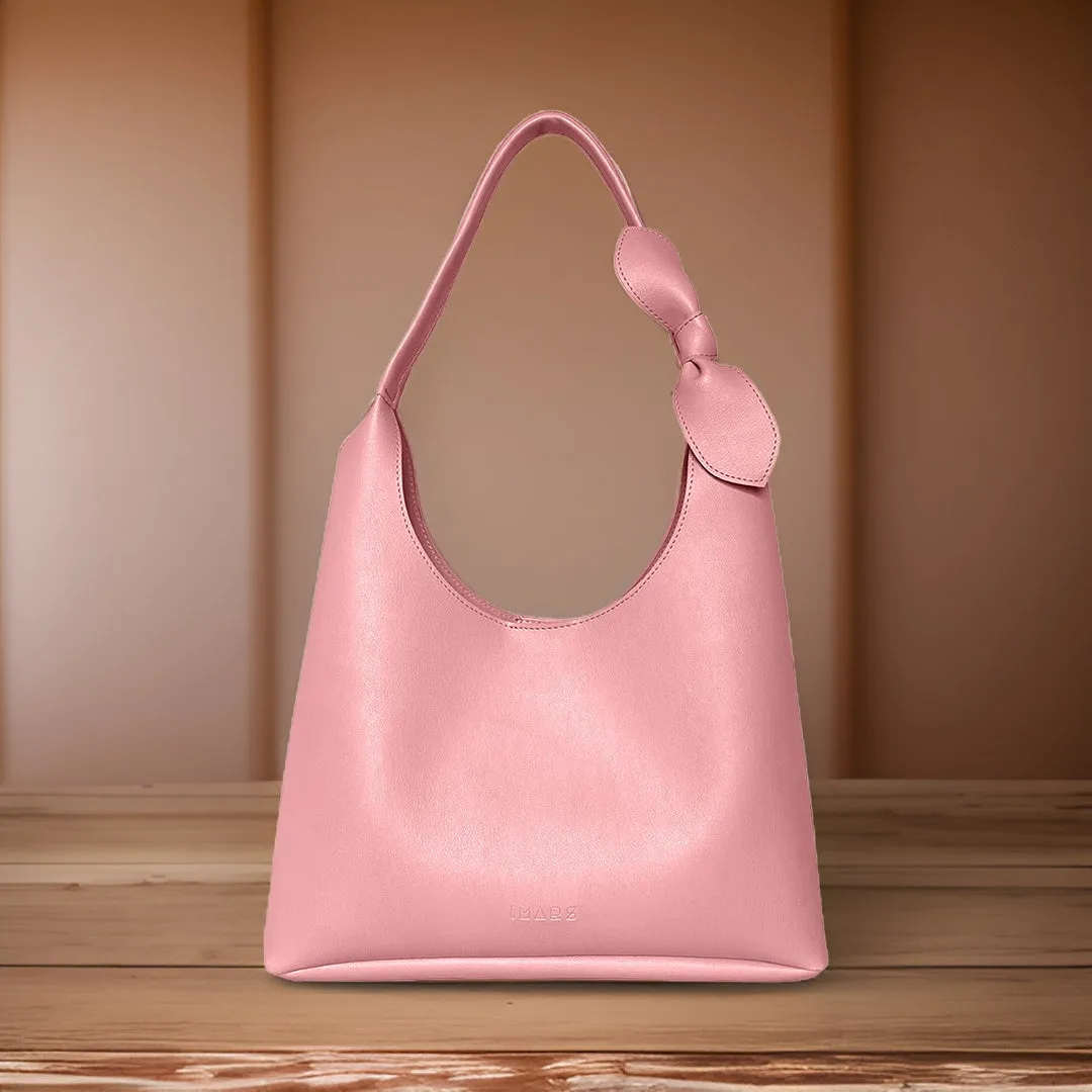 Elegant Shoulder Hobo Light Pink Bag For Women & Girls