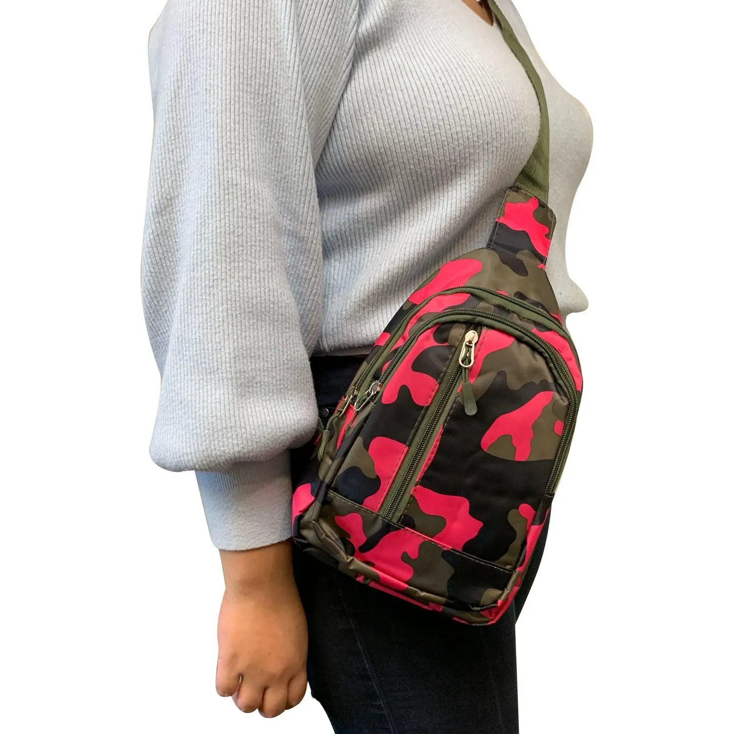 Empire Cove Camo Chest Crossbody Sling Shoulder Bag Backpack