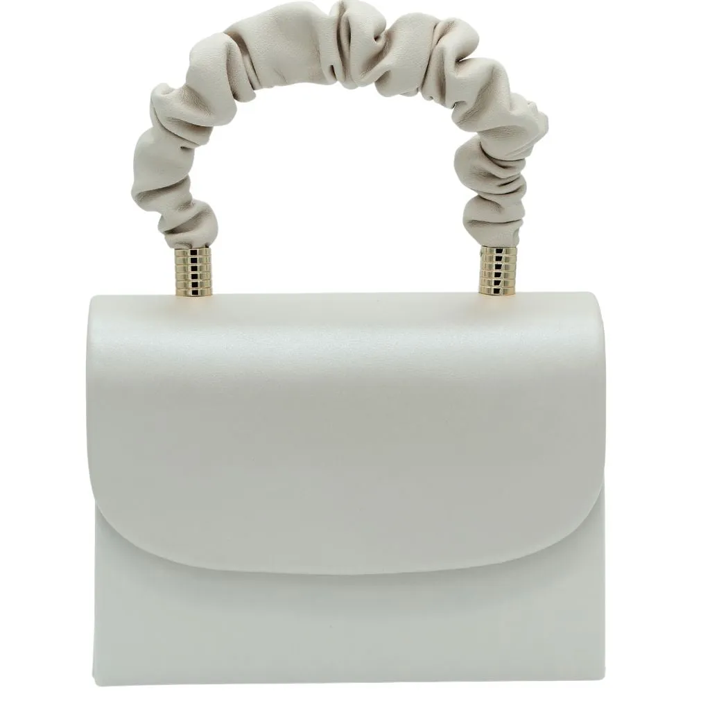 FABUCCI Cream Leather  Handbag