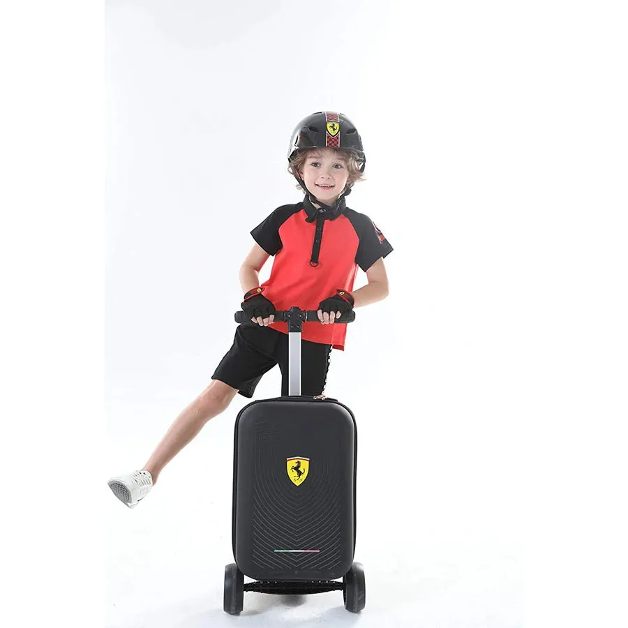 Ferrari Luggage Foldable Scooter With Adjustable Height -Black