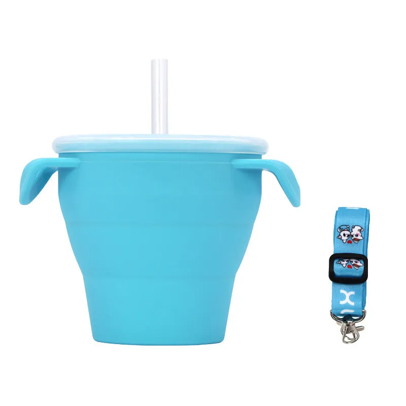 Foldable Baby Eco Friendly Silicone Snack Cup Easy Clean