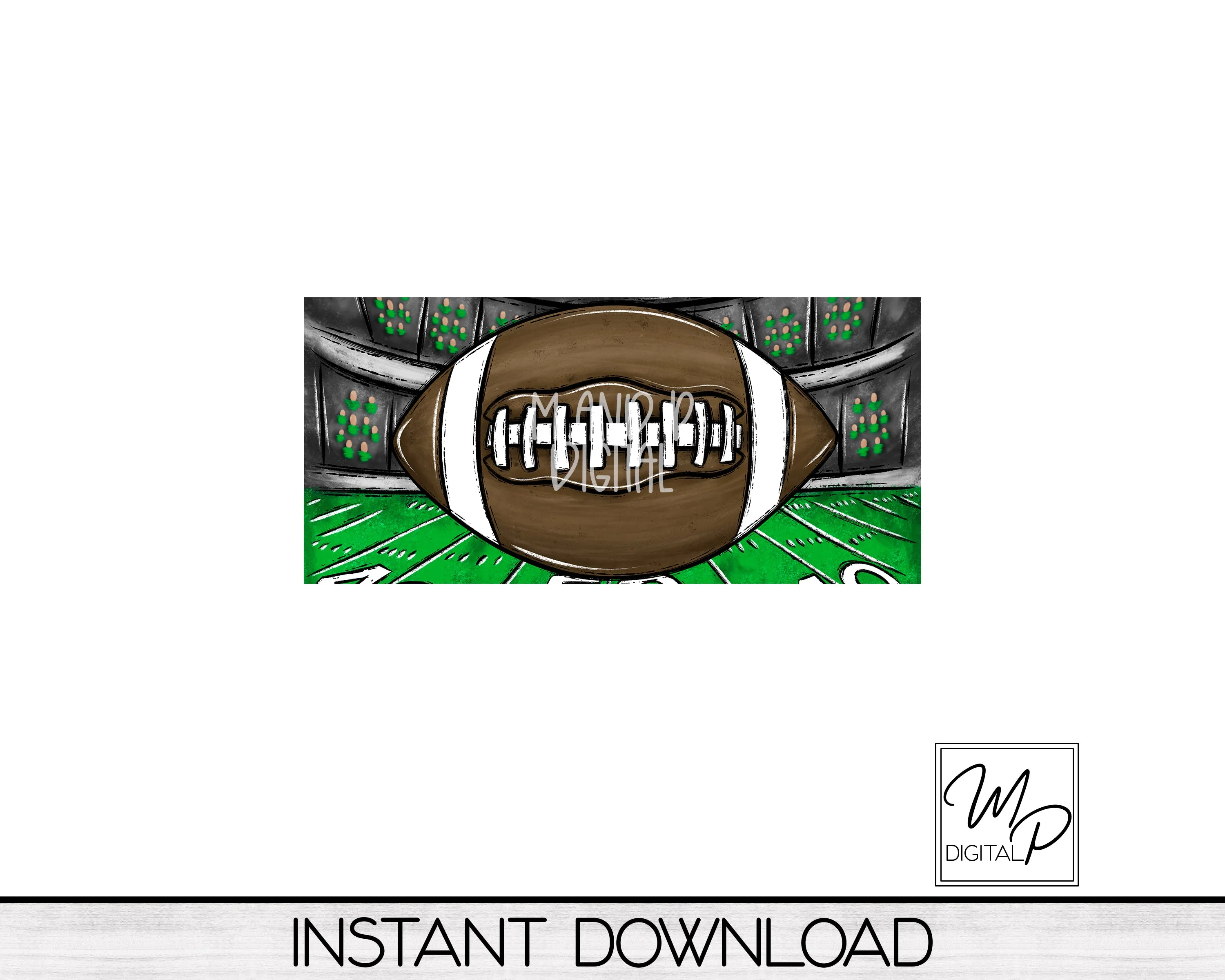 Football Key Hanger PNG Sublimation Design, Digital Download