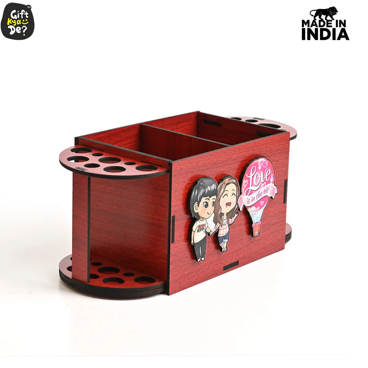 Funky 2 Compartment Makeup Organizer with Brush Holder