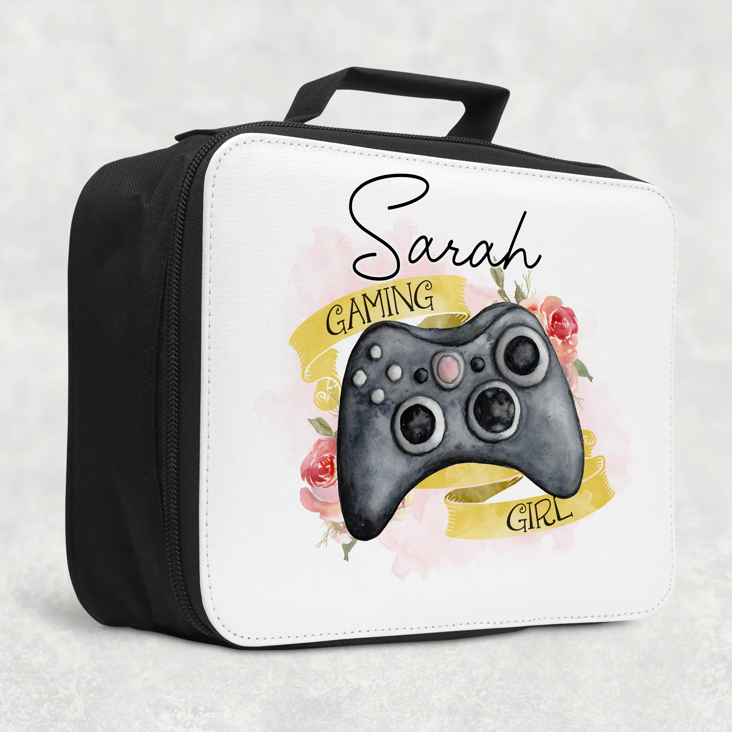 Gaming Girl Game Control Insulated Lunch Bag