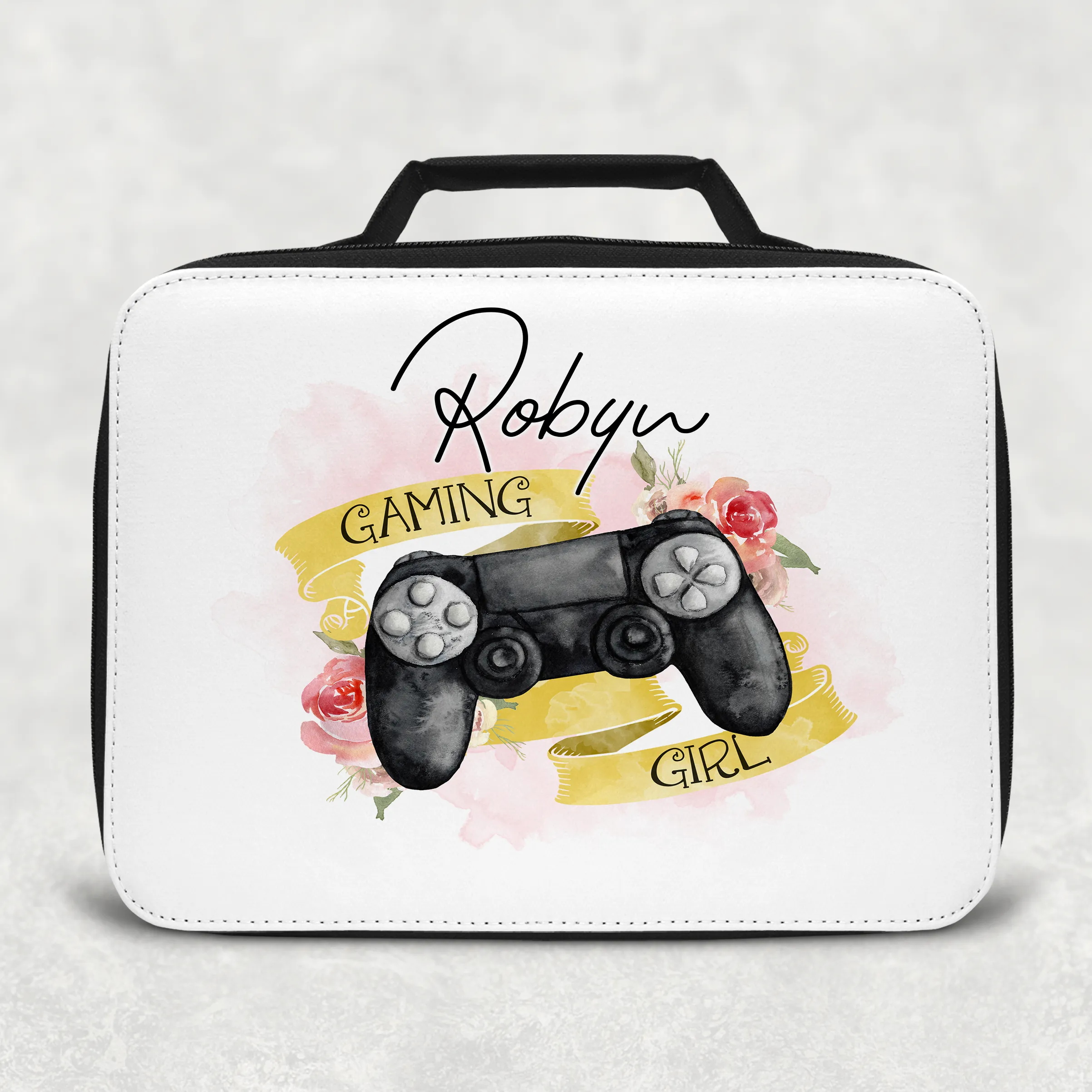 Gaming Girl Game Control Insulated Lunch Bag