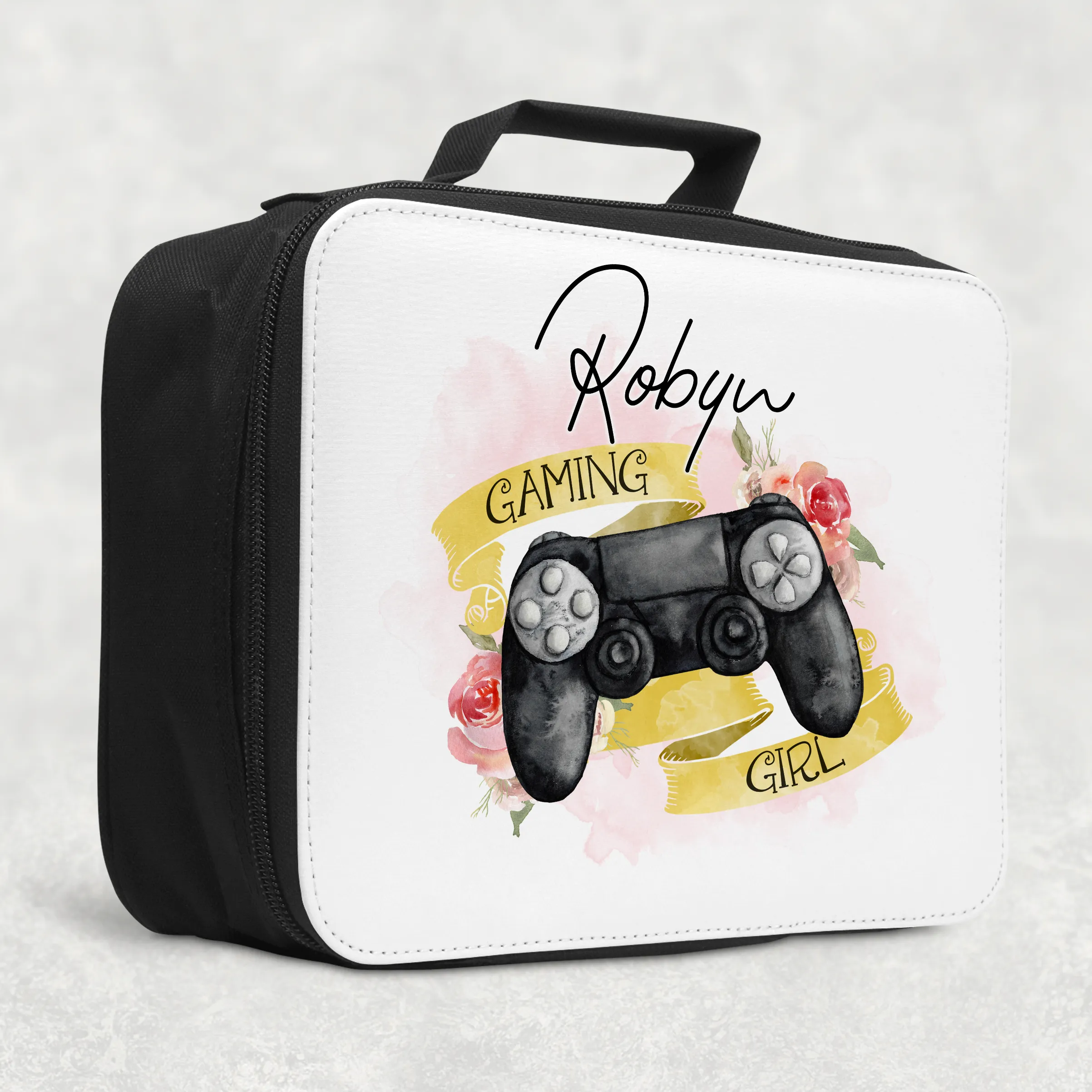 Gaming Girl Game Control Insulated Lunch Bag