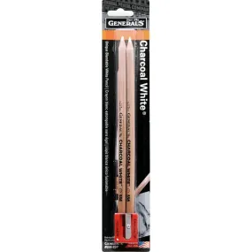 General's 558 Series White Charcoal Pencils 2-Pack