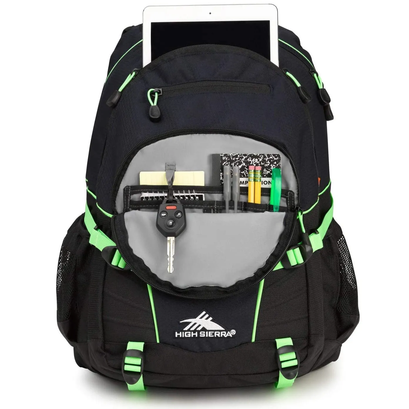 High Sierra Loop Backpack | 19 x 13.5 x 8.5-Inch | Midnight Blue/Black/Lime